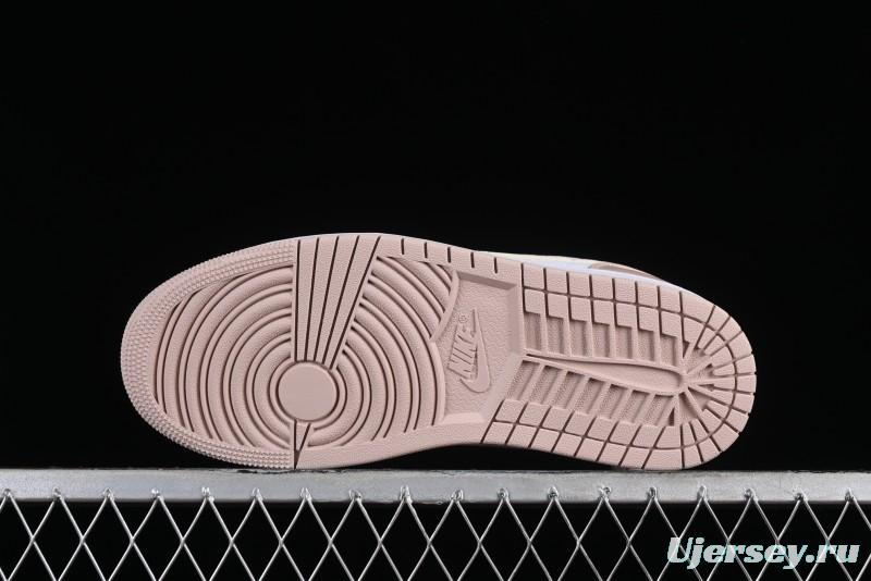 Nike Air Jordan 1 Low AJ1 White Pink Low-Top Casual Sneakers - DC0774-120