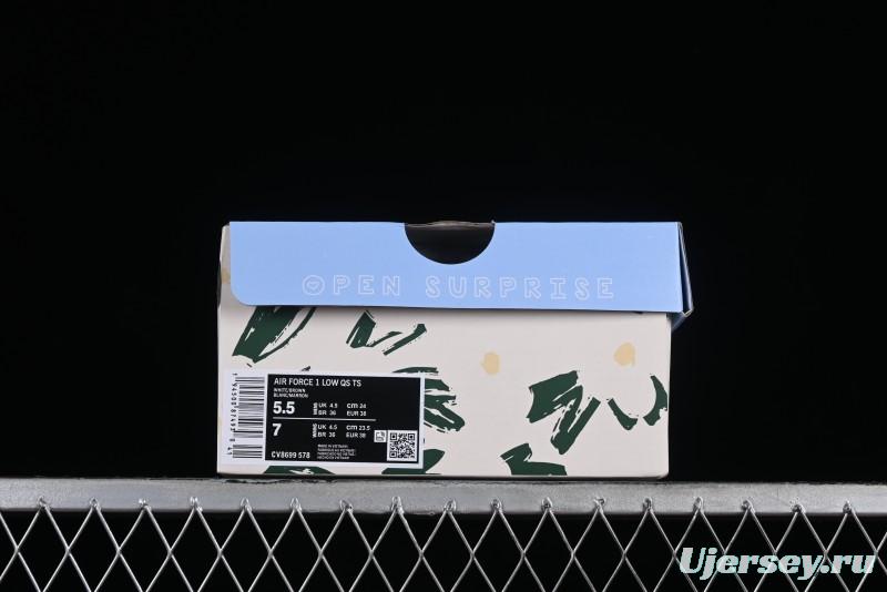 Nike Air Force 1 '07 Low Casual Sneakers in Dusty Rose with Hand-Painted Details - CV8699-578