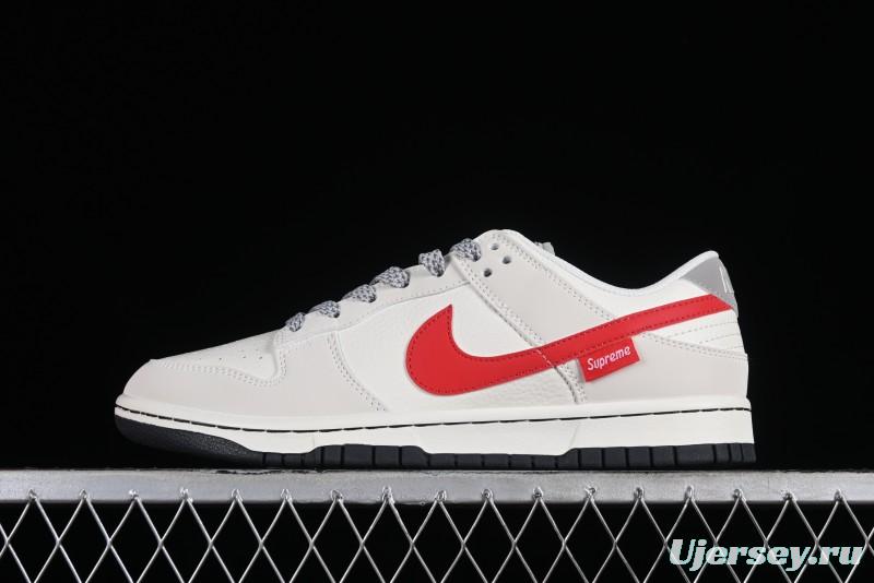 Supreme x Nike SB Dunk Low Casual Skate Shoes with Zoom Air Cushion - DQ1098-333