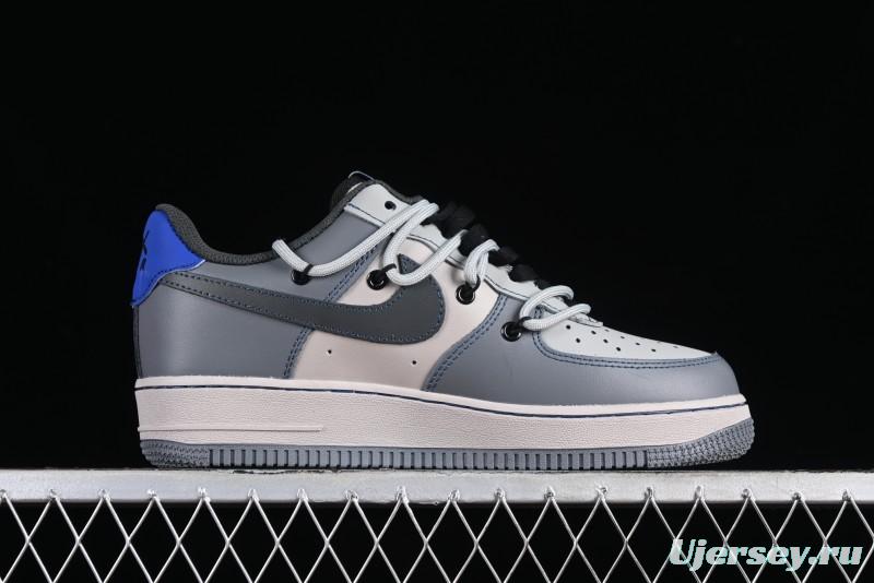 Nike Air Force 1 '07 Low Custom Strap Casual Sneakers with Kaws Collaboration - KS6869-333