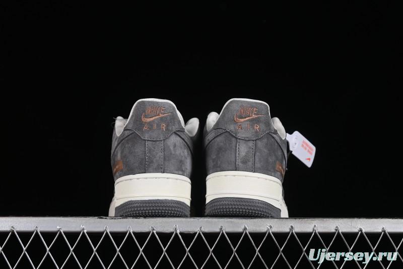 Nike Air Force 1 '07 Low LV Collaboration - Beige Grey Pigskin Casual Sneakers - HD1968-011