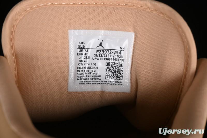 Nike Air Jordan 1 Low AJ1 Lifestyle Basketball Shoes in Warm Yellow with Gum Sole - FZ3972-294