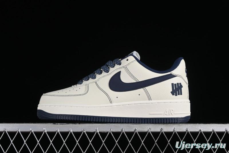 Nike Undefeated Air Force 1'07 Low Casual Sneakers in Deep Blue with Custom Leather and Reflective Details - UN2395-522