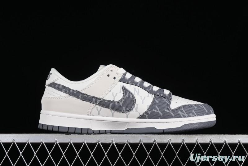 Nike SB Dunk Low MLB Collaboration - Grey Denim Anniversary Custom Low-Top Casual Skate Shoes - DQ1098-347