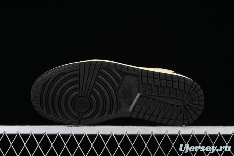 Nike Travis Scott x Air Jordan 1 Low OG AJ1 Reverse Swoosh Sneakers - DM7866-201