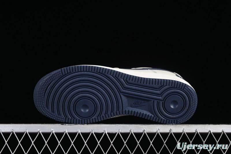 Nike Undefeated Air Force 1'07 Low Casual Sneakers in Deep Blue with Custom Leather and Reflective Details - UN2395-522