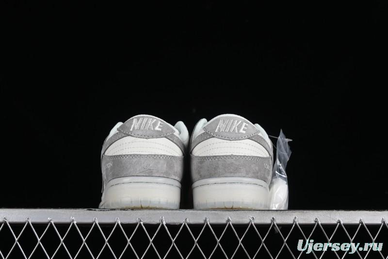 Nike SB Dunk Low LV Collaboration - Beige Grey Crystal Sole Night Light Anniversary High-End Custom Low-Top Casual Sneakers - CR8033-503
