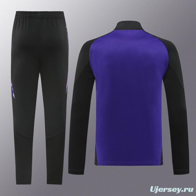 2024 Germany Purple Full Zipper Jacket +Long Pants