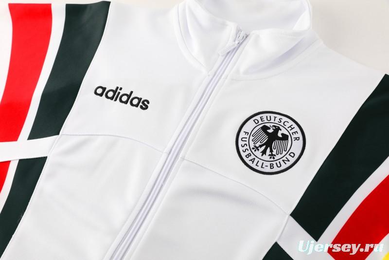 2024 Germany White Full Zipper Jacket +Long Pants