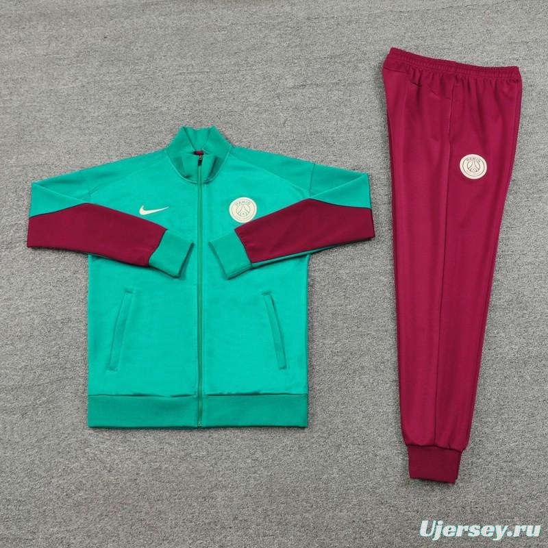 24/25 PSG Green Full Zipper Jacket +Long Pants