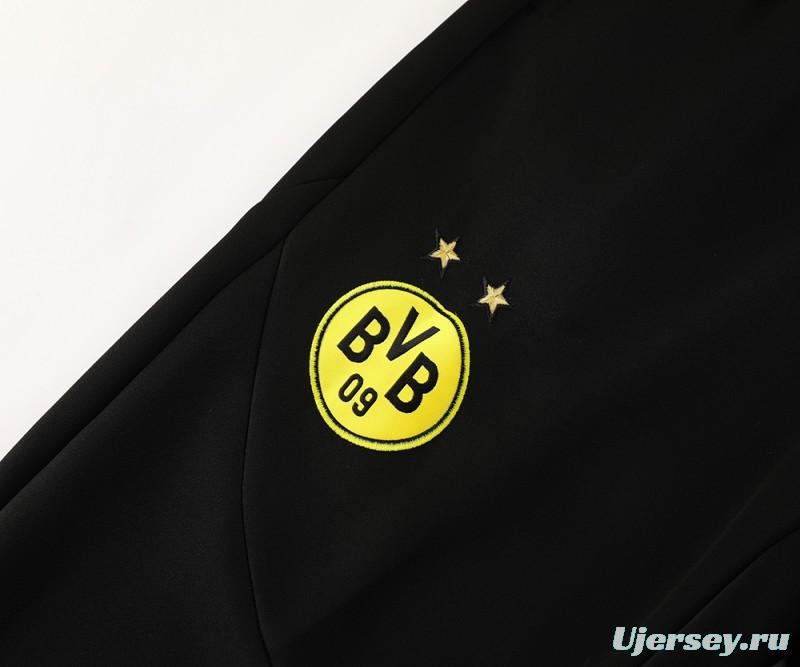 24/25 Borussia Dortmund Black/Yellow Full Zipper Jacket +Long Pants