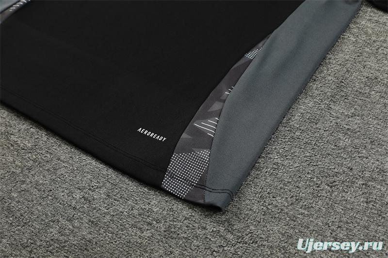 2024 Algeria Black Half Zipper Jacket+Long Pants