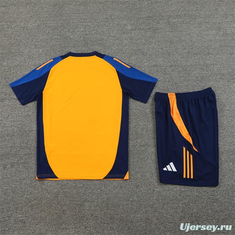 24/25 Juventus Orange/Navy Short Sleeve Jersey+Shorts