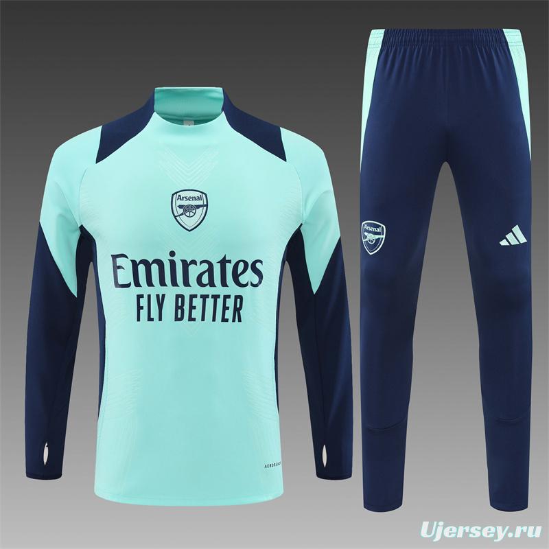 24/25 Arsenal Blue/Navy Half Zipper Jacket+Long Pants