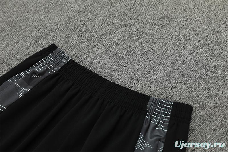 2024 Algeria Black Half Zipper Jacket+Long Pants