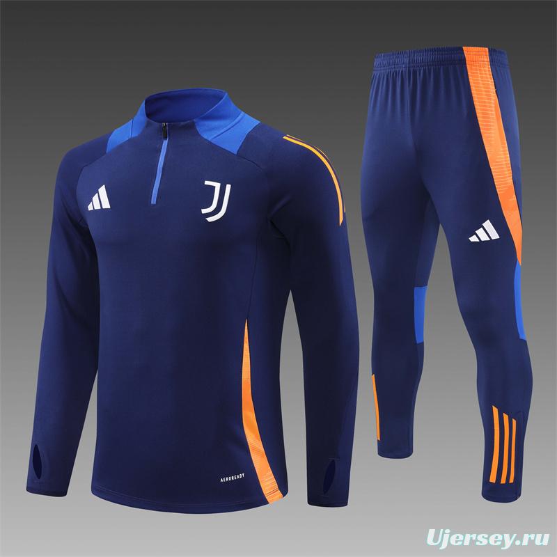 24/25 Juventus Navy Half Zipper Jacket+Long Pants