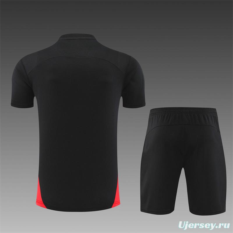 24/25 AC Milan Black Short Sleeve Jersey+Shorts