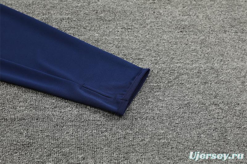 24/25 Arsenal Blue/Navy Half Zipper Jacket+Long Pants