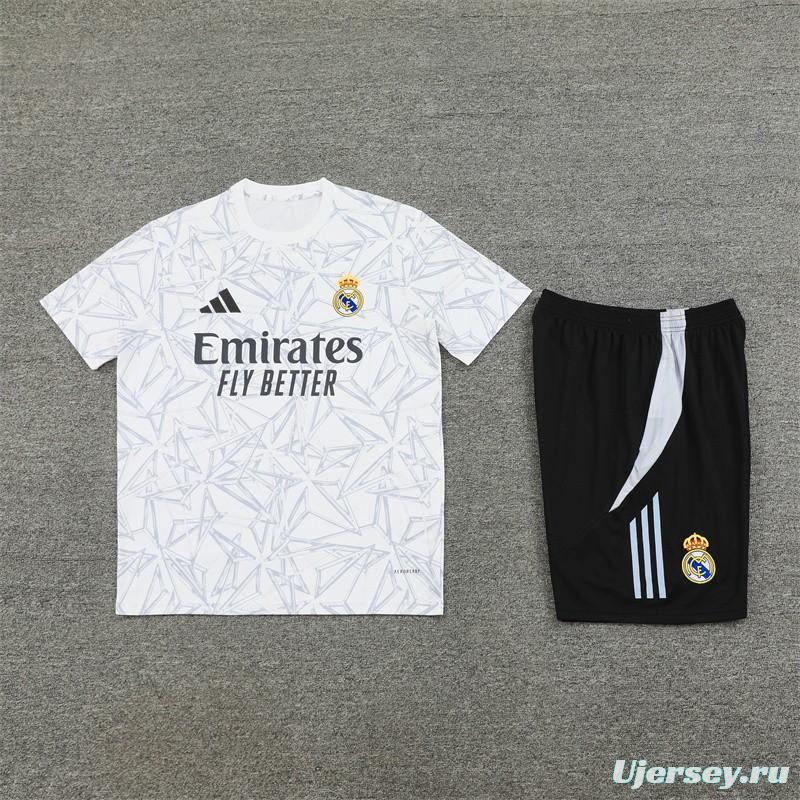 24/25 Real Madrid White Special Short Sleeve Jersey+Shorts