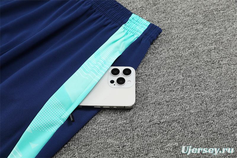 24/25 Chelsea Lake Blue Half Zipper Jacket+Long Pants