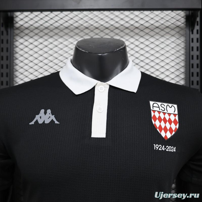 Player Version 24/25 AS Monaco Black 100th Anniversary Special Jersey