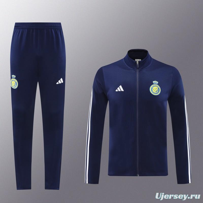 24/25 Al Nassr Navy Full Zipper Jacket +Long Pants