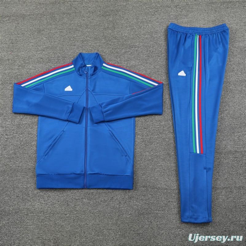 2024 Adidas Blue Full Zipper Jacket +Long Pants