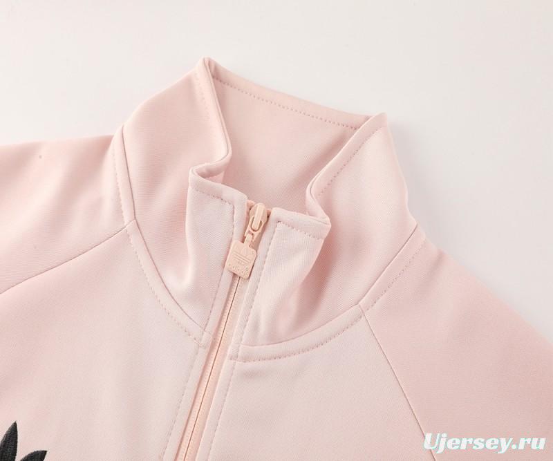 24/25 Real Madrid Light Pink Full Zipper Jacket +Long Pants