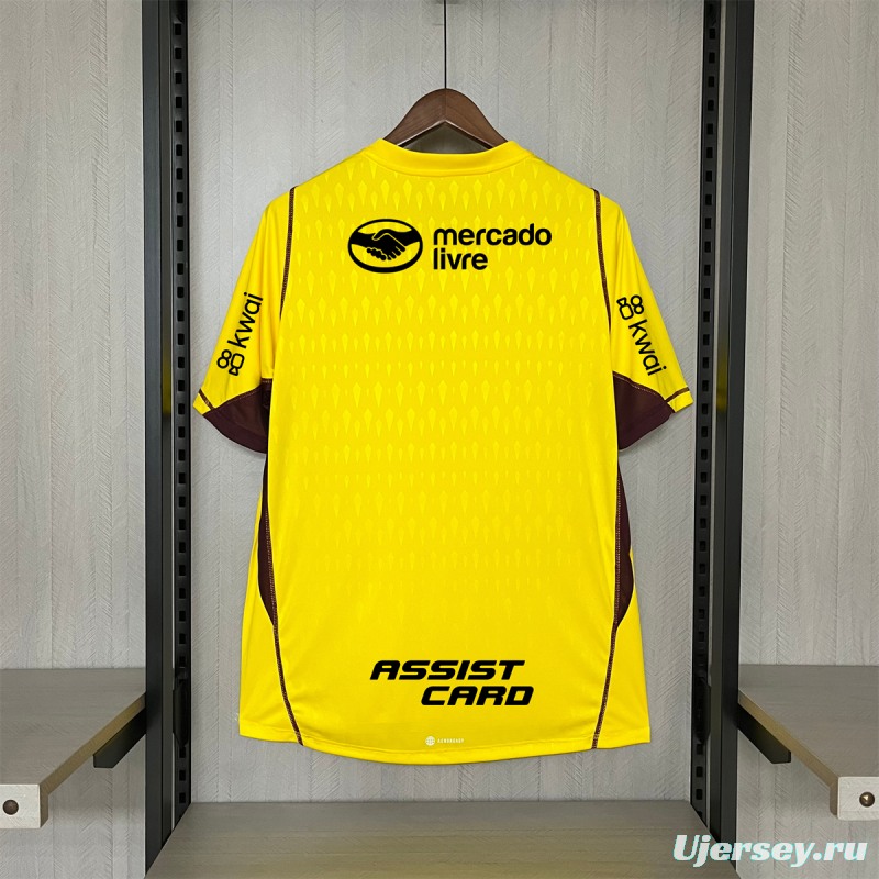 24/25 Flamengo Limited Edition Goalkeeper Yellow With All Sponsors