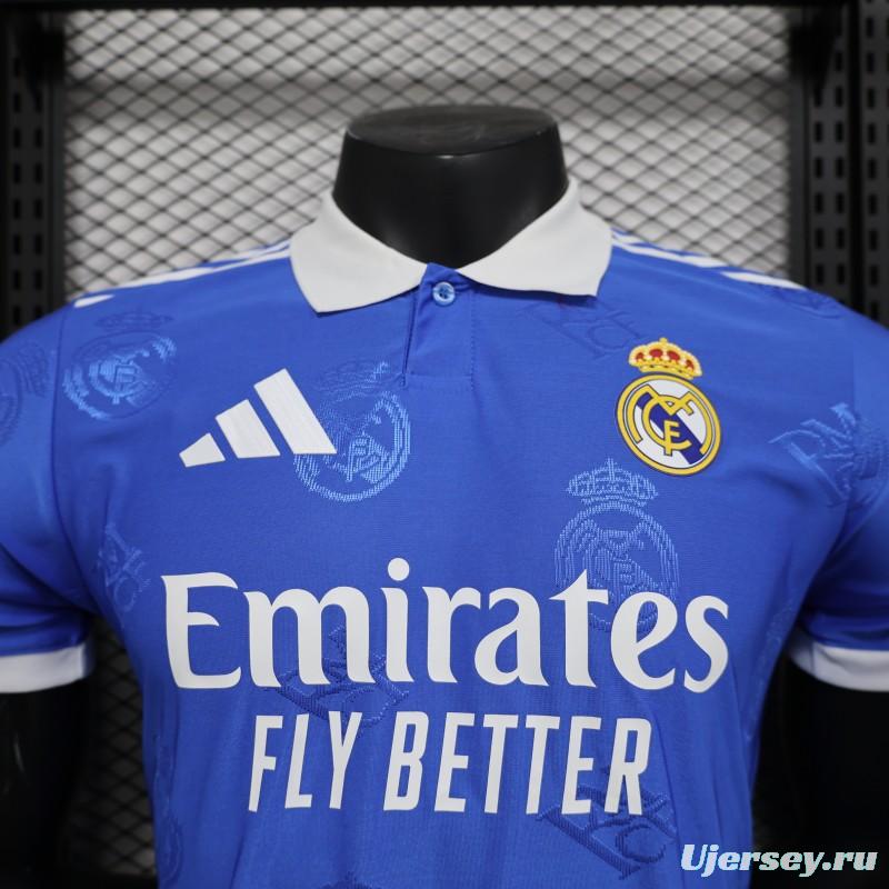 Player Version 24/25 Real Madrid Blue Pre-Match Jersey