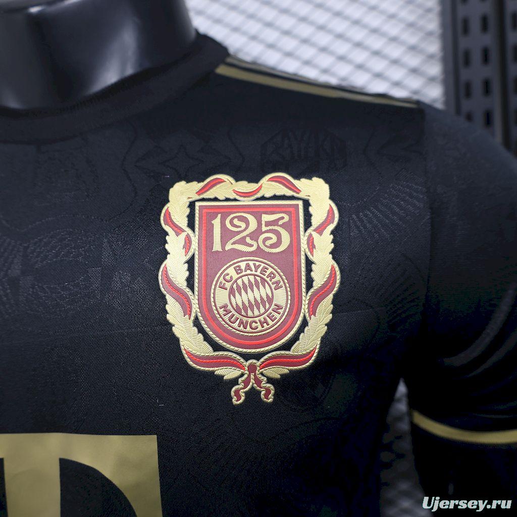 2024/25 Player Version Bayern Munich 125 Anniversary Black Jersey