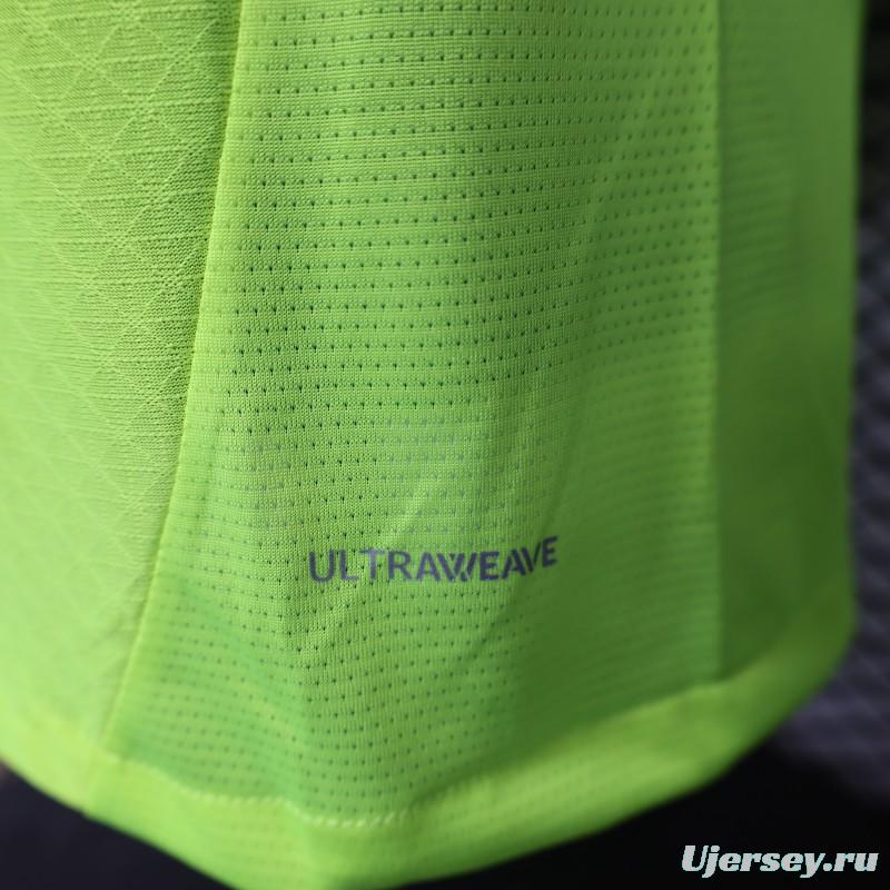Player Version Borussia Dortmund 25/26 Neon Green Home Jersey with 1&1 Sponsor