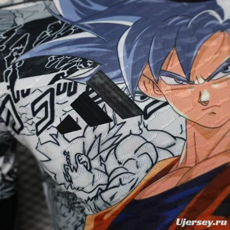 Player Version 2025 Japan White with Dragon Ball Goku Graphic Jersey