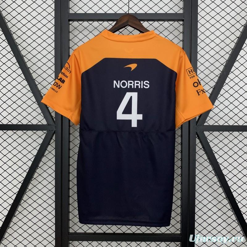 2025 F1 Formula Orange/Navy Mclaren Norris Jersey