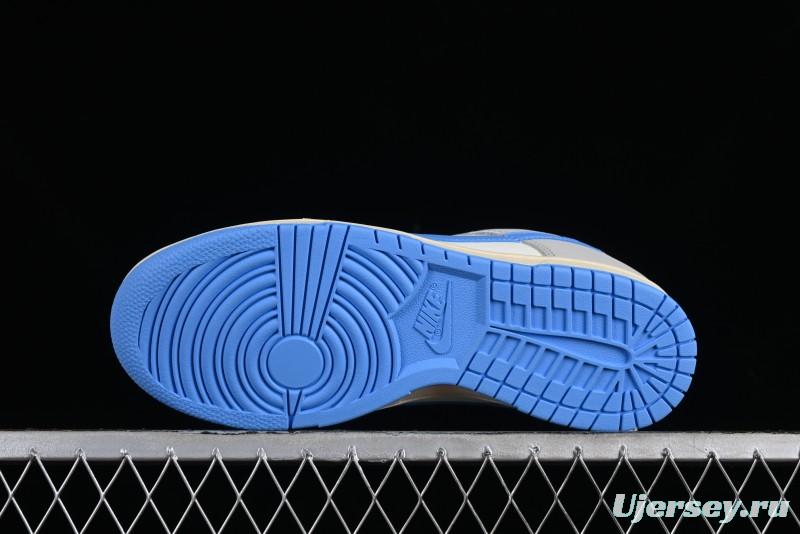 Nike Dunk Low SB "Athletic Department" Grey Blue Leather Skateboarding Shoes - FN7488-133