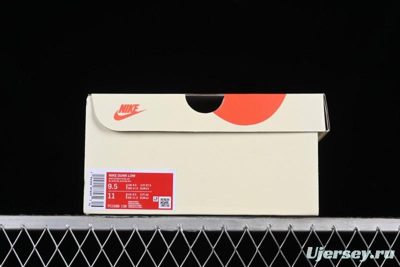 Nike SB Dunk Low UN Collaboration - Light Blue Swoosh Anniversary Custom Low-Top Casual Skate Shoes - FC1688-138