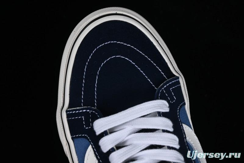 Vans Sk8-Mid Navy Blue Mid-Top Retro Classic Casual Canvas Shoes - VN0A391F5TU