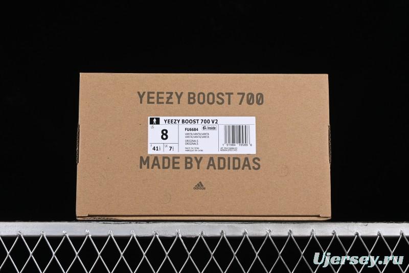 Adidas Yeezy Boost 700 V2 Inertia Running Shoes with 3M Reflective Design - FU6684