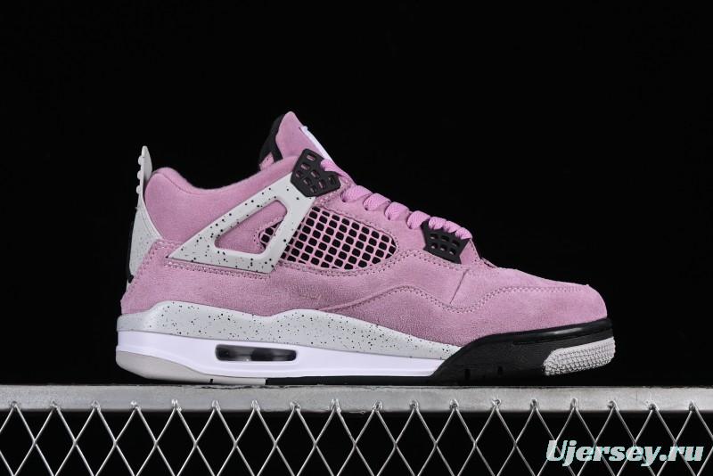 Nike Air Jordan 4 Retro Sneakers in Orchid Pink with Cement Grey Accents - AQ9129-501