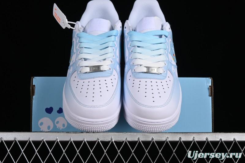 Nike Air Force 1 Low Witch Collaboration Custom Leather Sneakers with Full-Length Air Cushion - CW2288-111