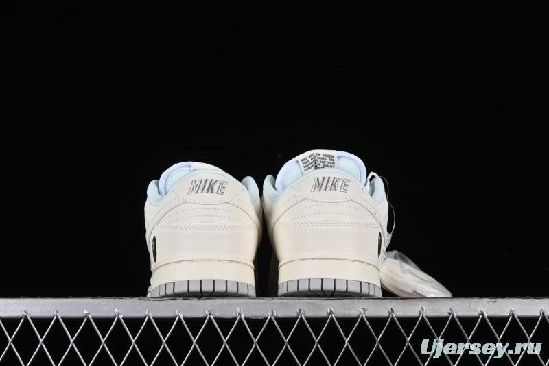 Nike SB Dunk Low "BAPE Collaboration - Arctic Fox" Anniversary High-End Custom Low-Top Casual Sneakers - XD6188-018