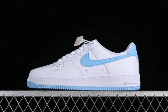 Nike Air Force 1 '07 Low White Blue Casual Sneakers - FQ4296-100