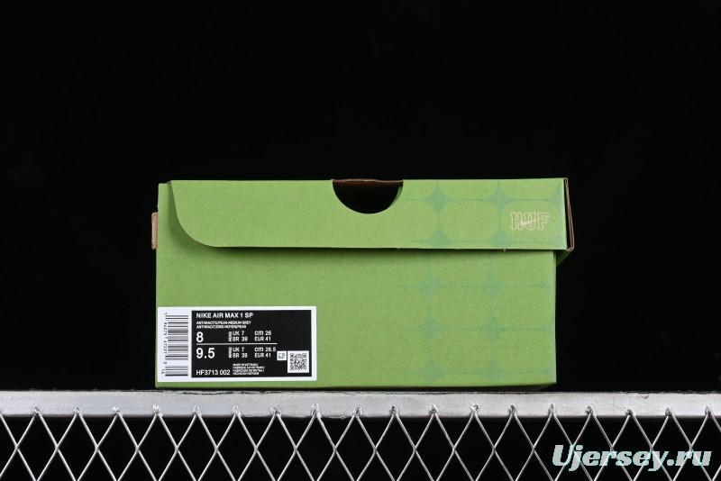 Nike Air Max 1 Retro Running Shoes with Half-Sole Air Cushion - HF3713-002