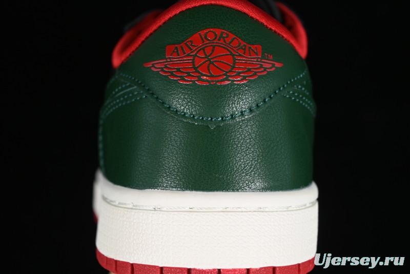 Nike Air Jordan 1 Low AJ1 Black Green Casual Sneakers - CZ0775-036