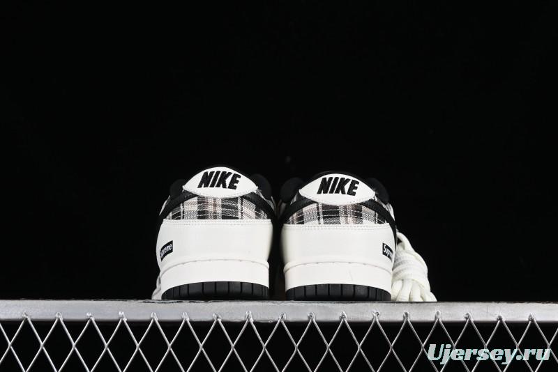 Nike SB Dunk Low Supreme Plaid Colorway Low-Top Casual Skateboarding Shoes - SU1098-061