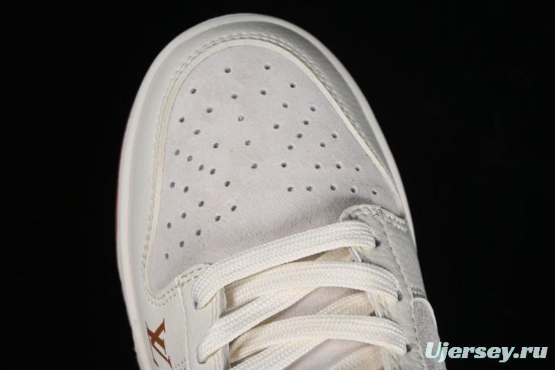 Nike SB Dunk Low LV Collaboration - Chocolate Anniversary High-End Custom Low-Top Casual Skate Shoes - FC1688-133