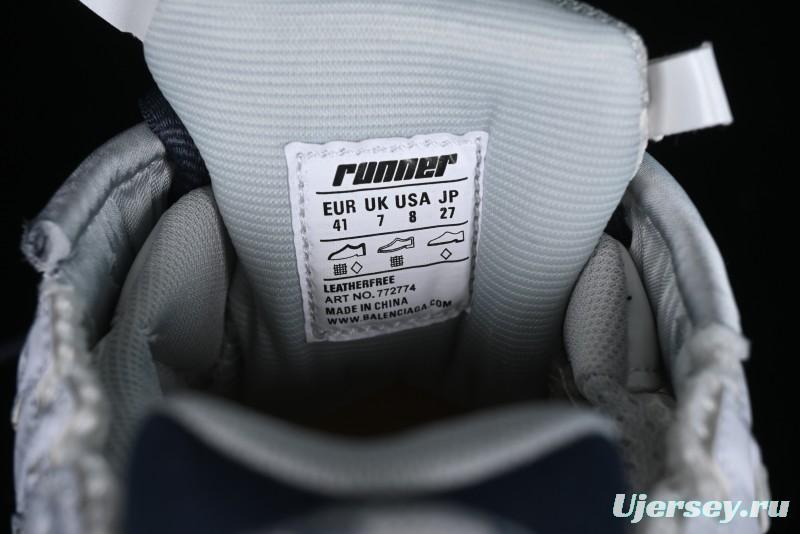 Balenciaga Runner Kith Four Color Retro Casual Sneakers - W3RMU9154