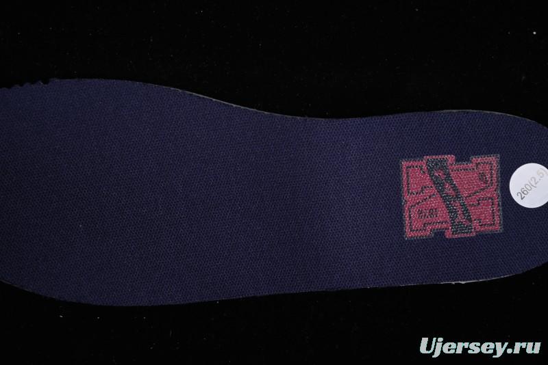 Nike Dunk Low Retro SB Skateboarding Shoes in Navy Blue with Purple Gold White Colorway - FV8106-181