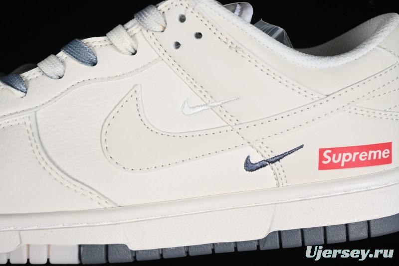 Nike SB Dunk Low Supreme Collaboration - Double Swoosh Anniversary Customized Low-Top Casual Sneakers - BB8675-105