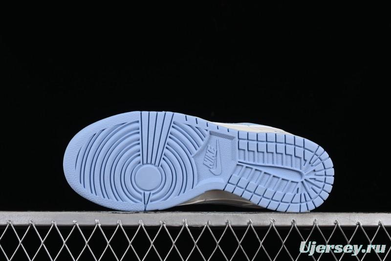 Nike SB Dunk Low Supreme Collaboration - Sky Blue Canvas Anniversary Custom Low-Top Casual Skate Shoes - BB6698-513